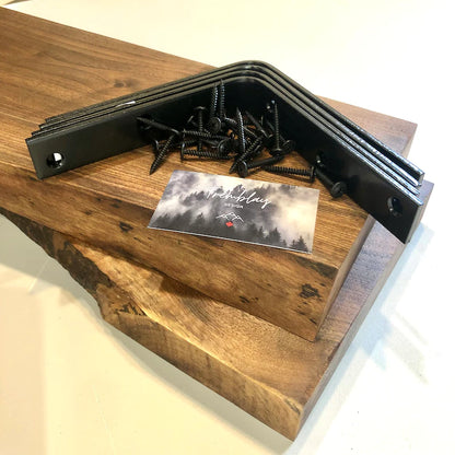 Tablette en Noyer noir live-edge, Look rustic et contemporain